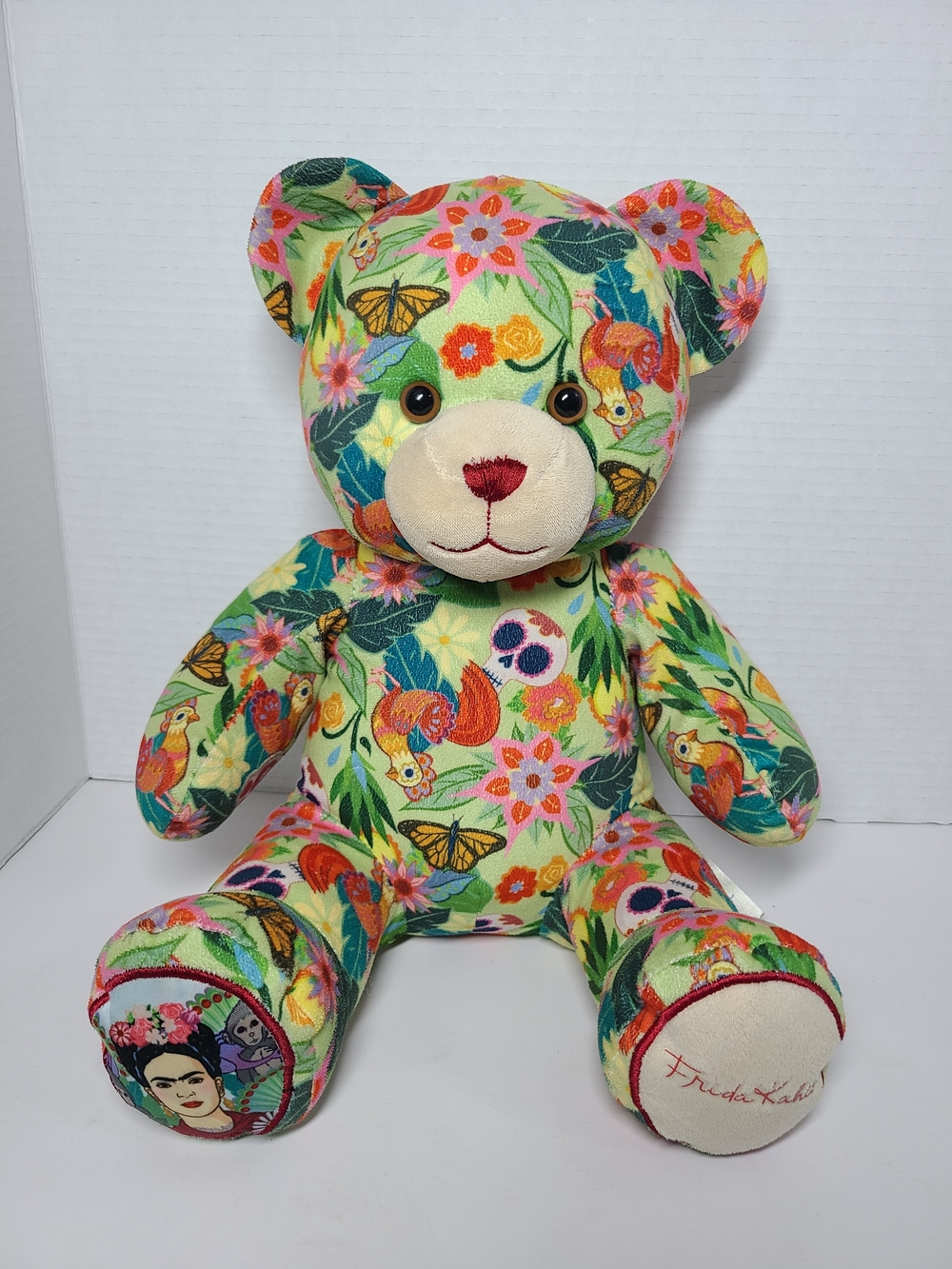 Build-A-Bear Frida Kahlo Icon Collage Teddy Bear Limited Edition Plush.